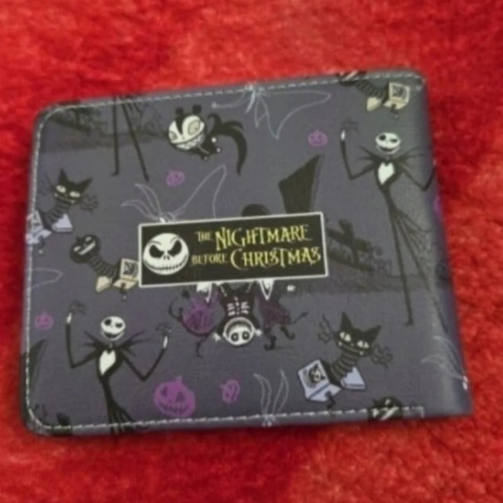 New Jack skellington nightmare before Christmas Halloween horror leather wallet